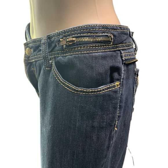 Dereon Dark Wash Contrast Stitching Decorative Pockets Relaxed Fit Jeans 13/14 - Picture 10 of 15